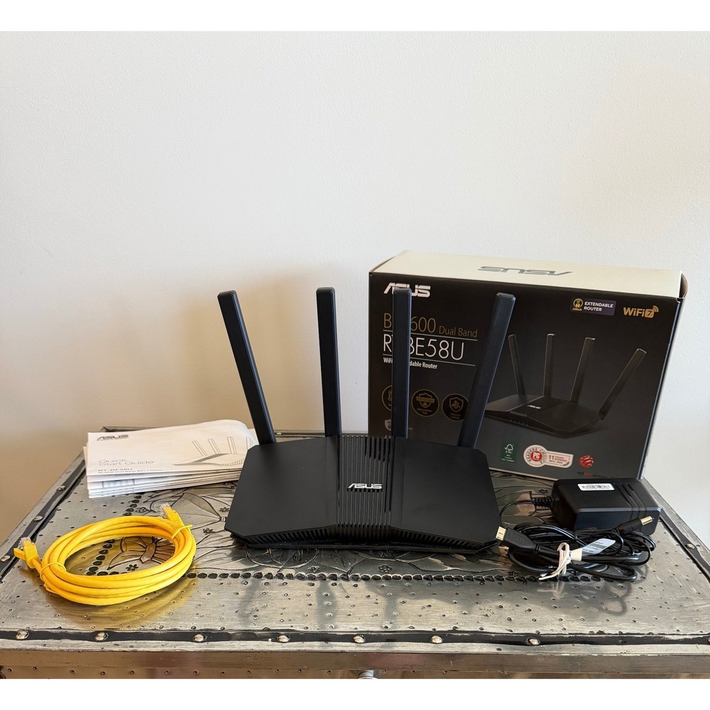 ASUS RT-BE58U BE3600 Dual Band WiFi 7 Extendable Router in Original Box Complete